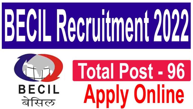 BECIL Recruitment 2022 Apply Online