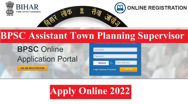 Bihar BPSC Assistant Town Planning Supervisor Online Form 2022