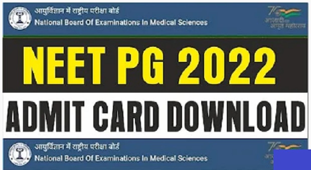 NEET PG Admit Card 2022