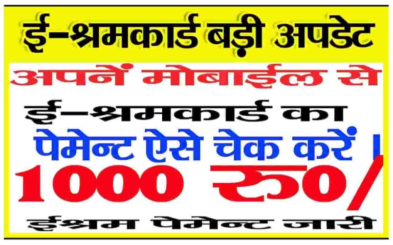 E Shram Card Ka Paisa Kaise Check Kare Mobile Se