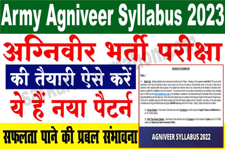 Army Agniveer Syllabus 2023