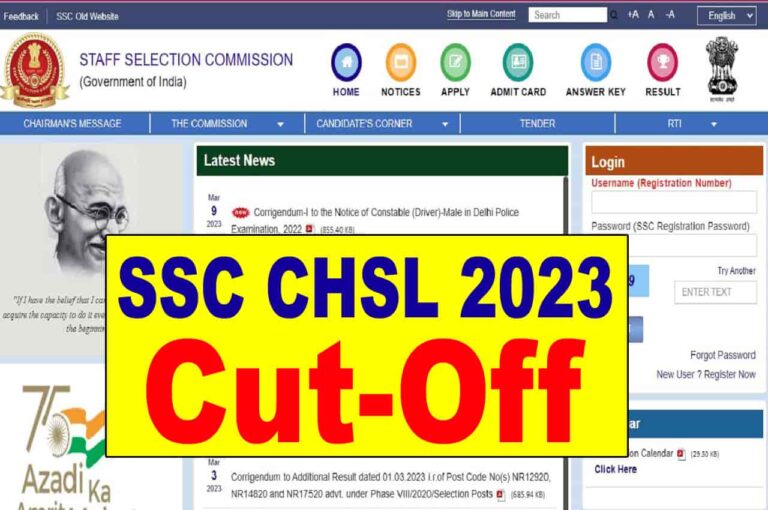 SSC CHSL Cut Off 2023