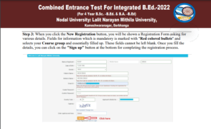 Bihar 4 Year Integrated B.ed Online Form 2023