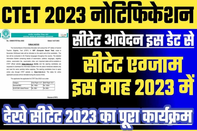 CTET Online Registration 2023