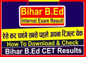 Bihar B.Ed Internal Exam Result 2023