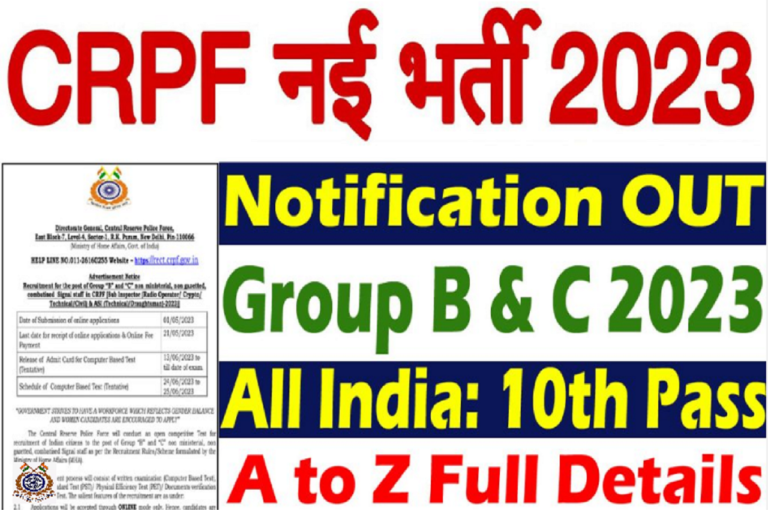 CRPF SI and ASI Vacancy 2023