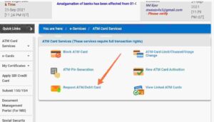 ATM Card Online Apply