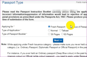 Passport Application Status Check