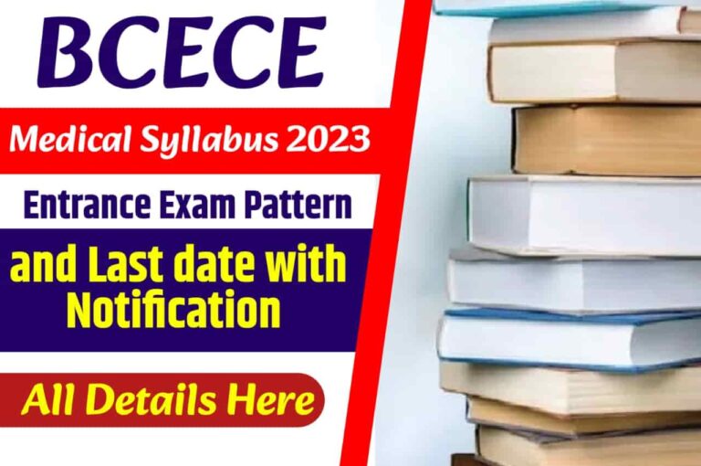 BCECE Medical Syllabus 2023