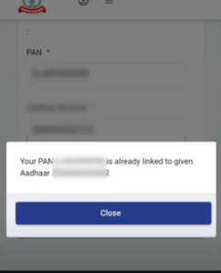 Check Aadhar Pan Link Status Online 