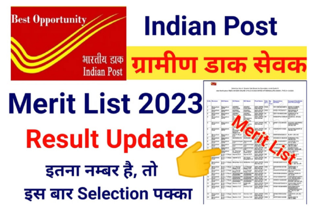 Indian Post Office GDS Merit List 2023
