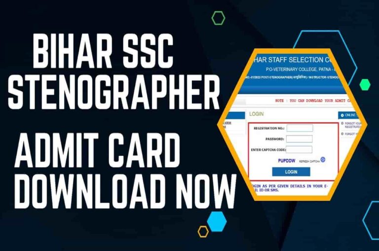 BSSC Stenographer Admit Card 2023