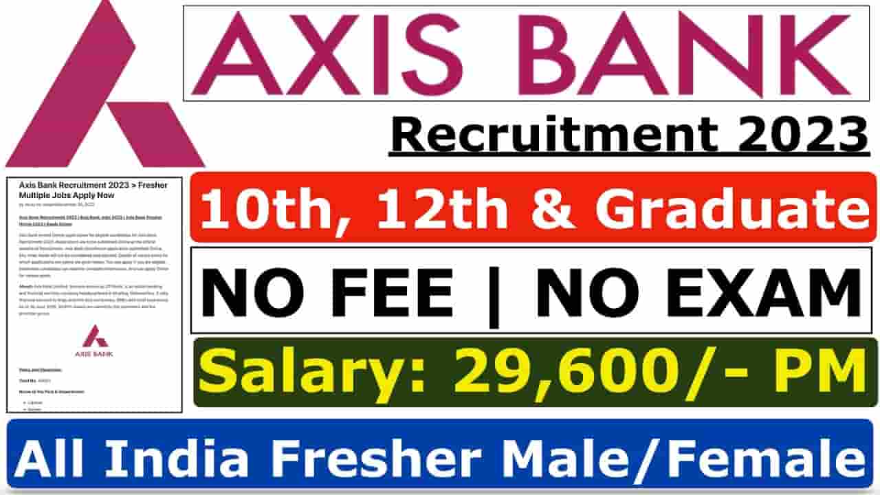 AXIS Bank Fresher Recruitment 2023