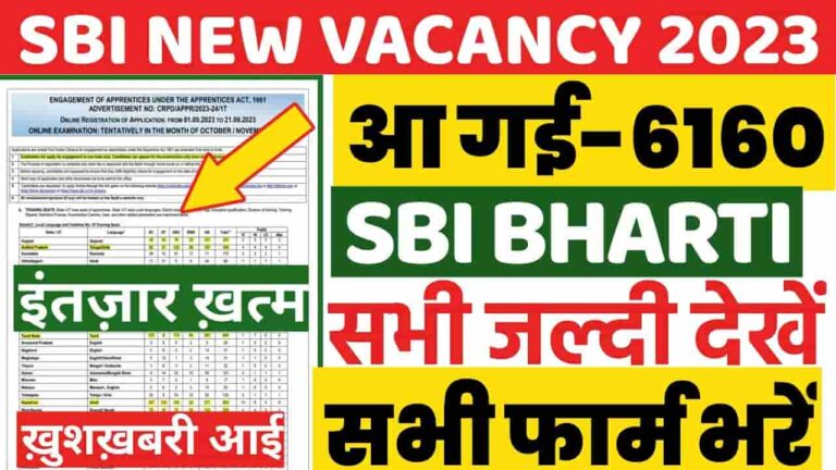 SBI Apprenticeship Vacancy 2023