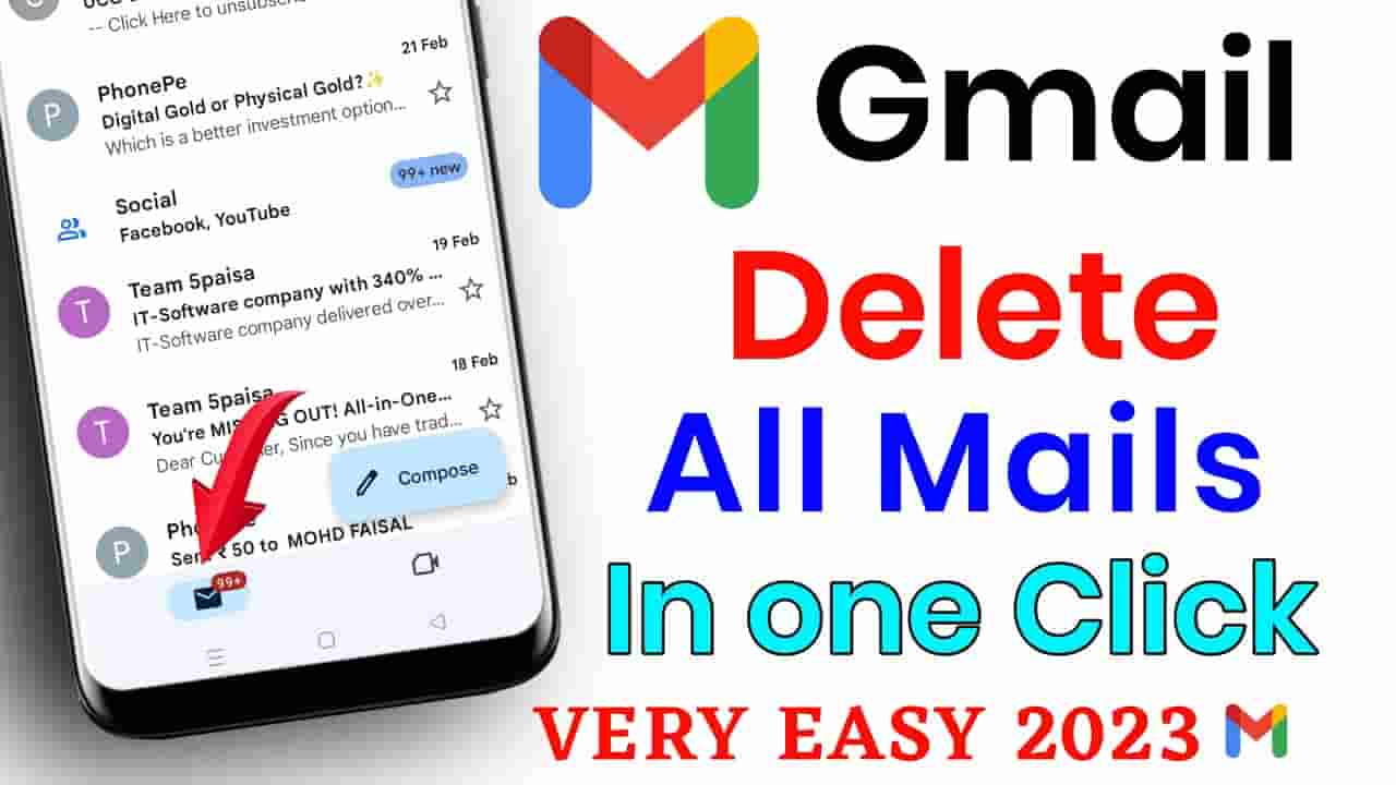 GMAIL Bulk Message Delete By One Click