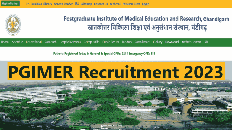 PGIMER Recruitment 2023