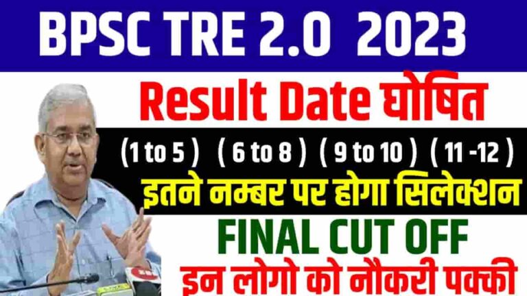 BPSC 2.0 Teacher Exam Result 2023