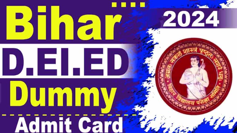 Bihar STET Dummy Admit Card 2024