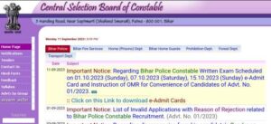 Bihar Police SI Mains Result 2024