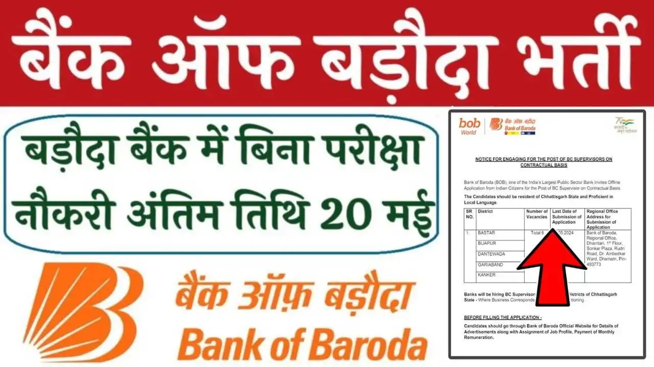 Bank of Baroda supervisor vacancy 2024