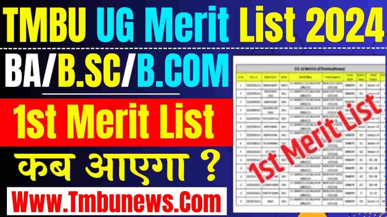 TMBU UG 1st Merit List 2024-28