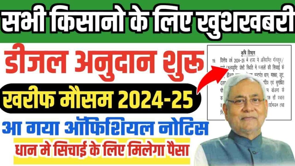 Bihar Diesel Anudan Yojana 2024