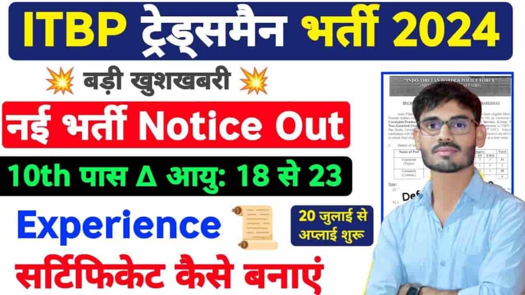 ITBP Tradesman Recruitment 2024