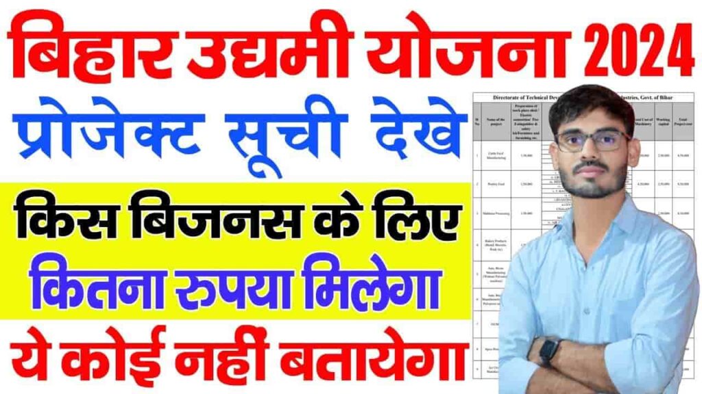 Bihar Mukhyamantri Udyami Yojana 2024-25