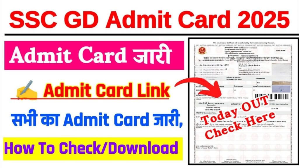 SSC GD City Intimation Slip 2025