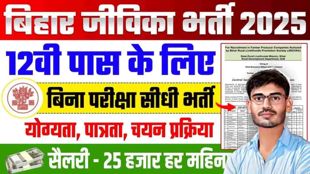 Bihar Jeevika Recruitment 2025