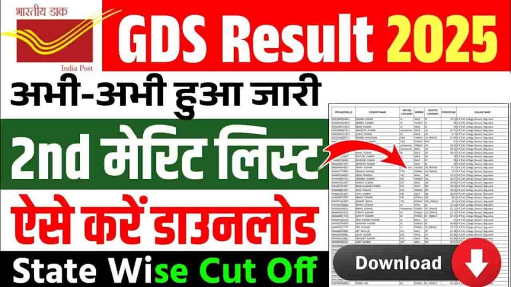 GDS result 2025 2nd Merit List 2025