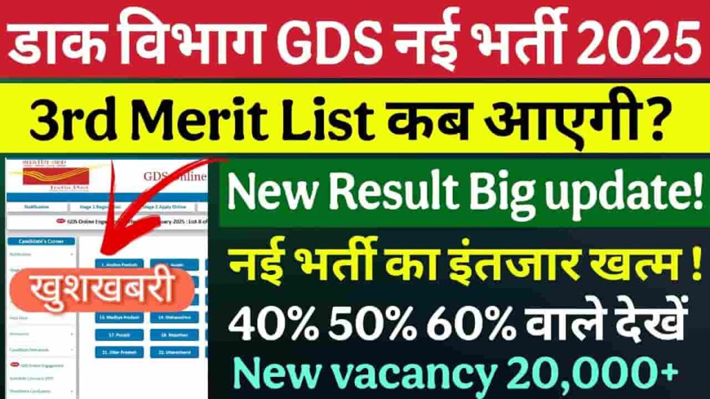 India Post GDS 3rd Merit List 2025