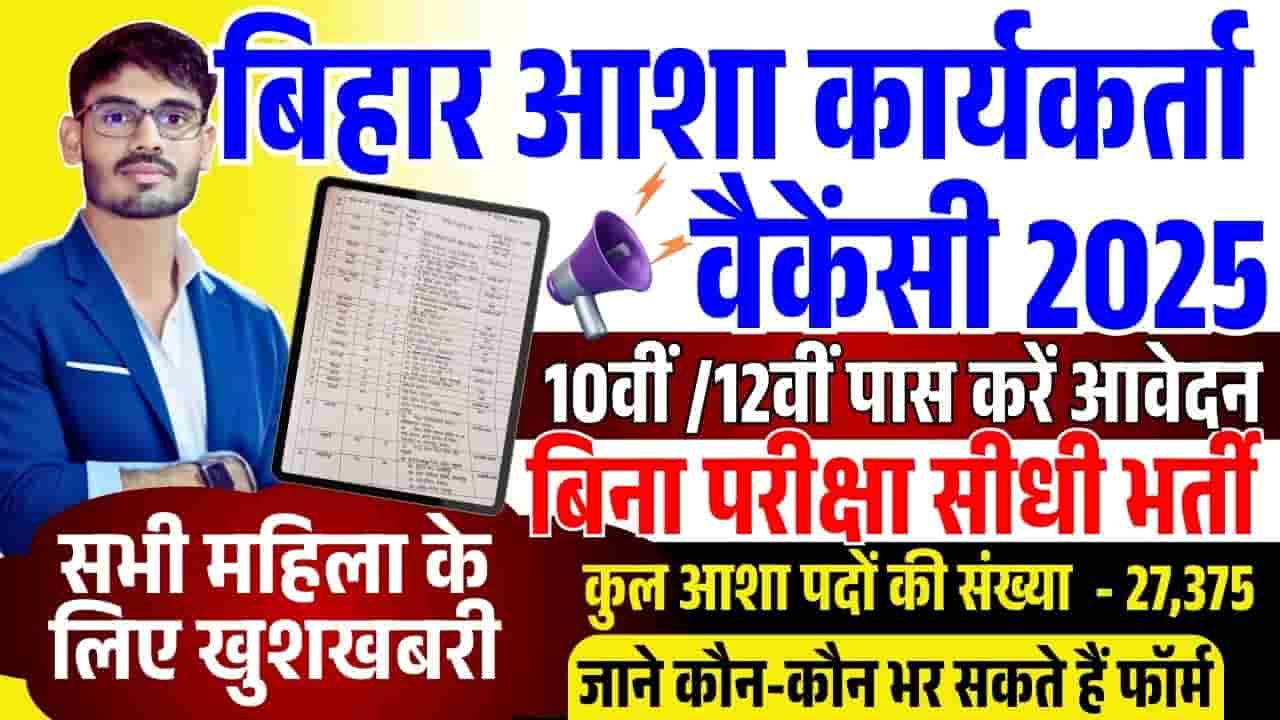 Bihar Asha Worker Bharti 2025