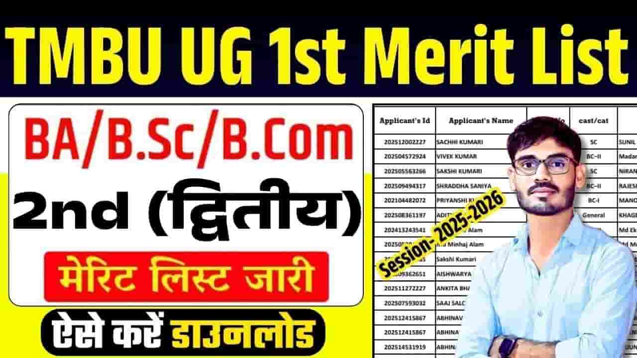 TMBU UG 2nd Merit List 2025