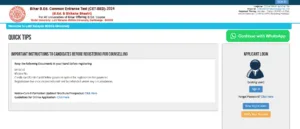 Bihar B.Ed Counseling Online Form 2025