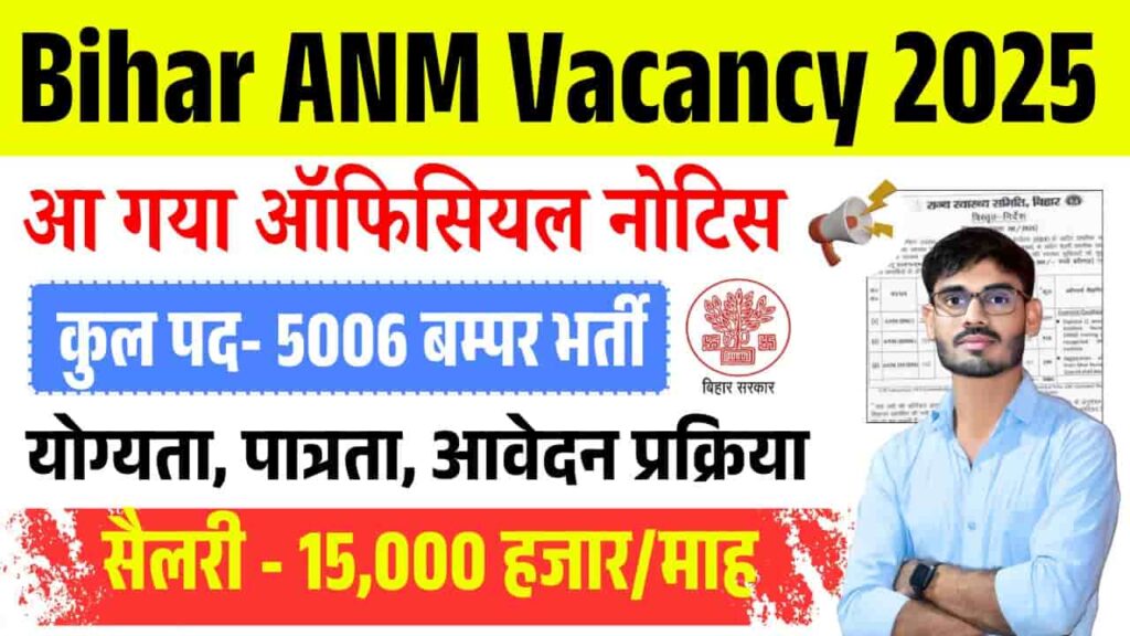 Bihar ANM Vacancy 2025