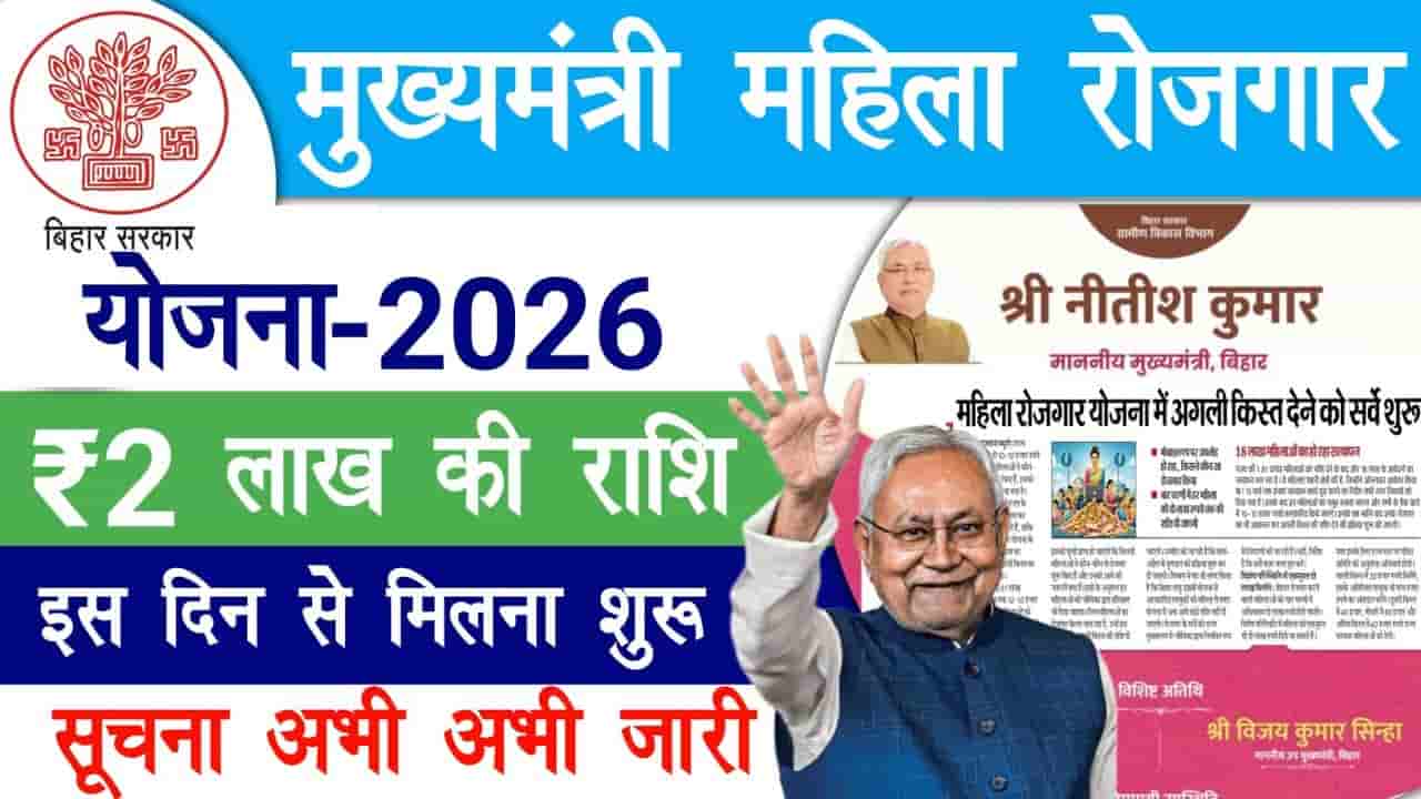 Bihar Mahila Rojgar Yojana 2 Lakh 2026