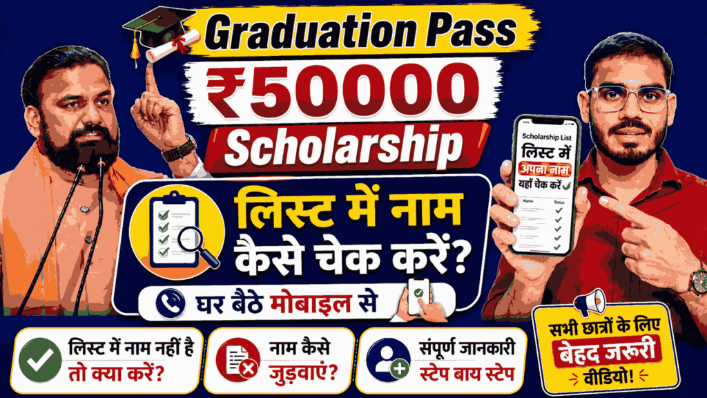 Graduation Pass ₹50000 List Kaise Check Kare 2026