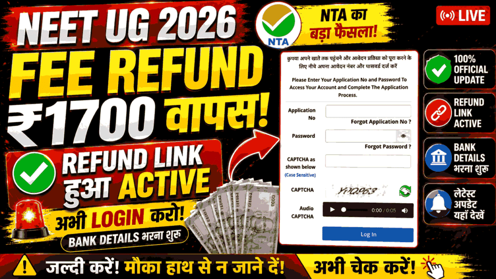 NEET UG Fee Refund Window 2026