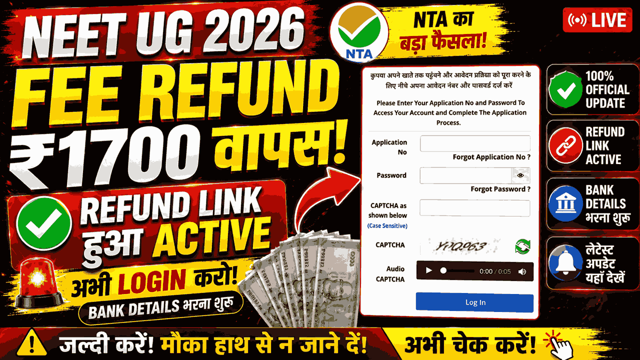 NEET UG Fee Refund Window 2026