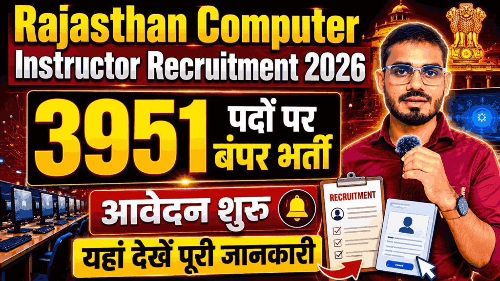 Rajasthan Computer Instructor Recruitment 2026