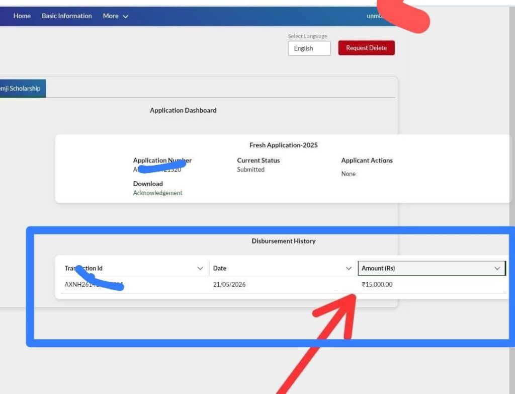 Azim Premji Scholarship 2026 Payment Status