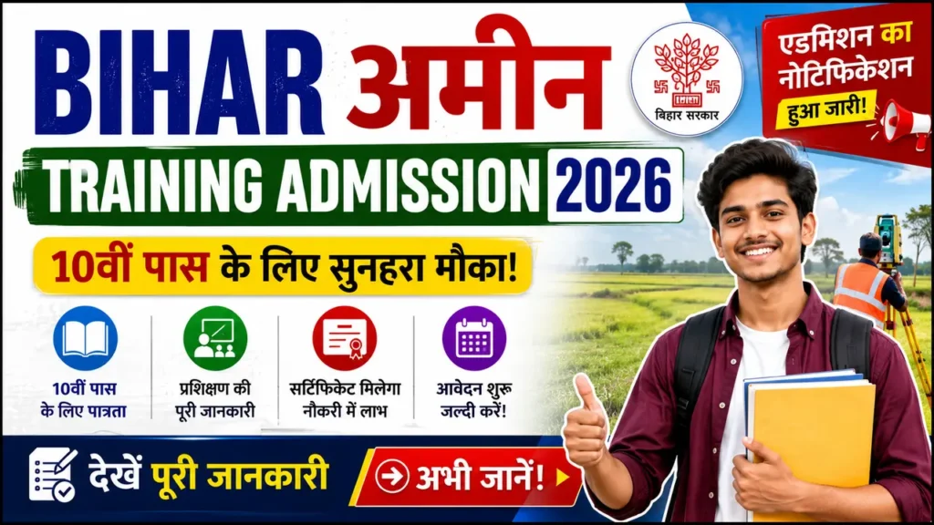 Bihar Amin Training Admission 2026