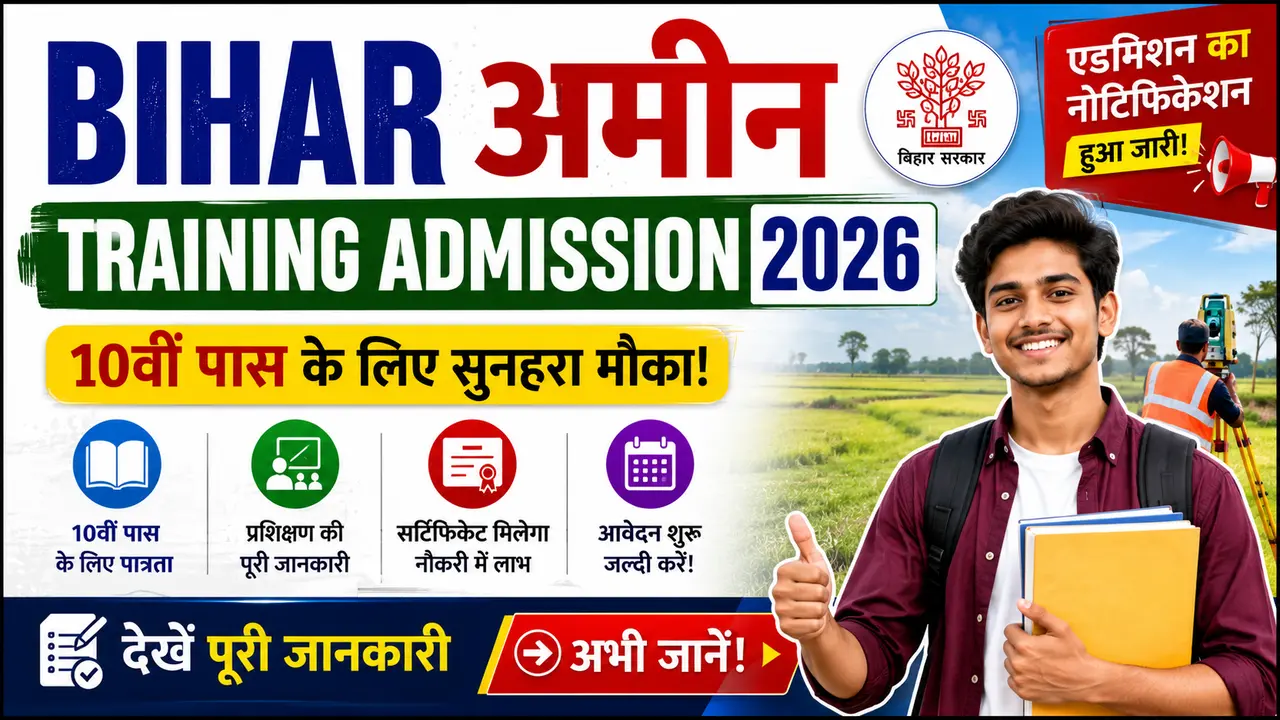 Bihar Amin Training Admission 2026