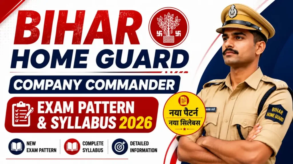 Bihar Home Guard Company Commander Exam Pattern & Syllabus 2026