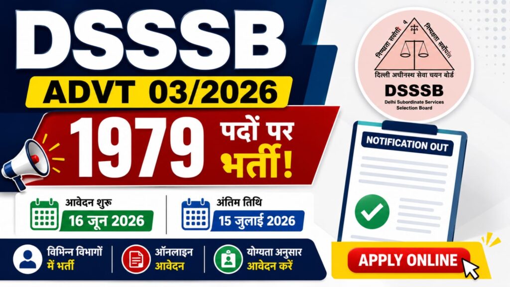 DSSSB Advt 03/2026
