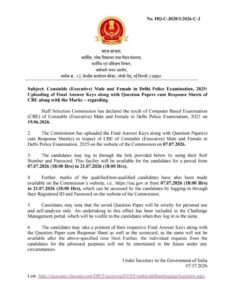 Official Notification