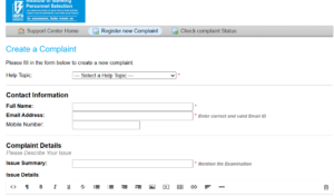 Registration page