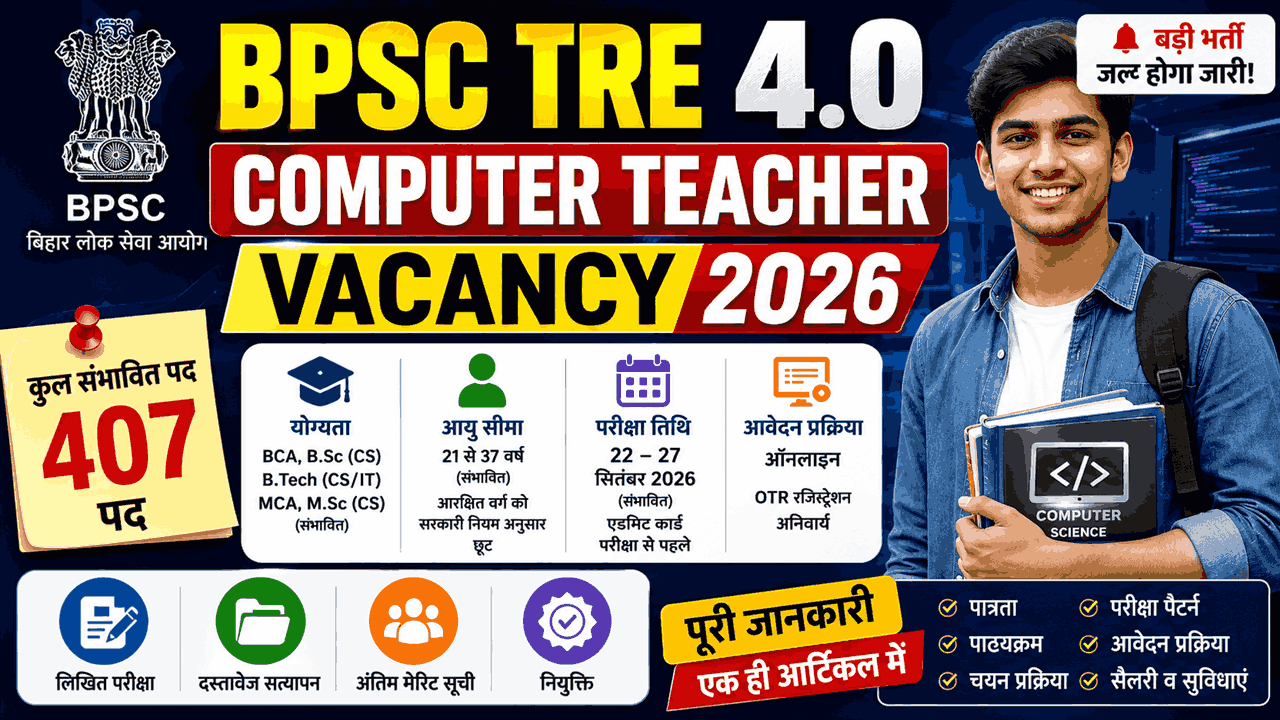 BPSC TRE 4.0 Computer Teacher Vacancy 2026