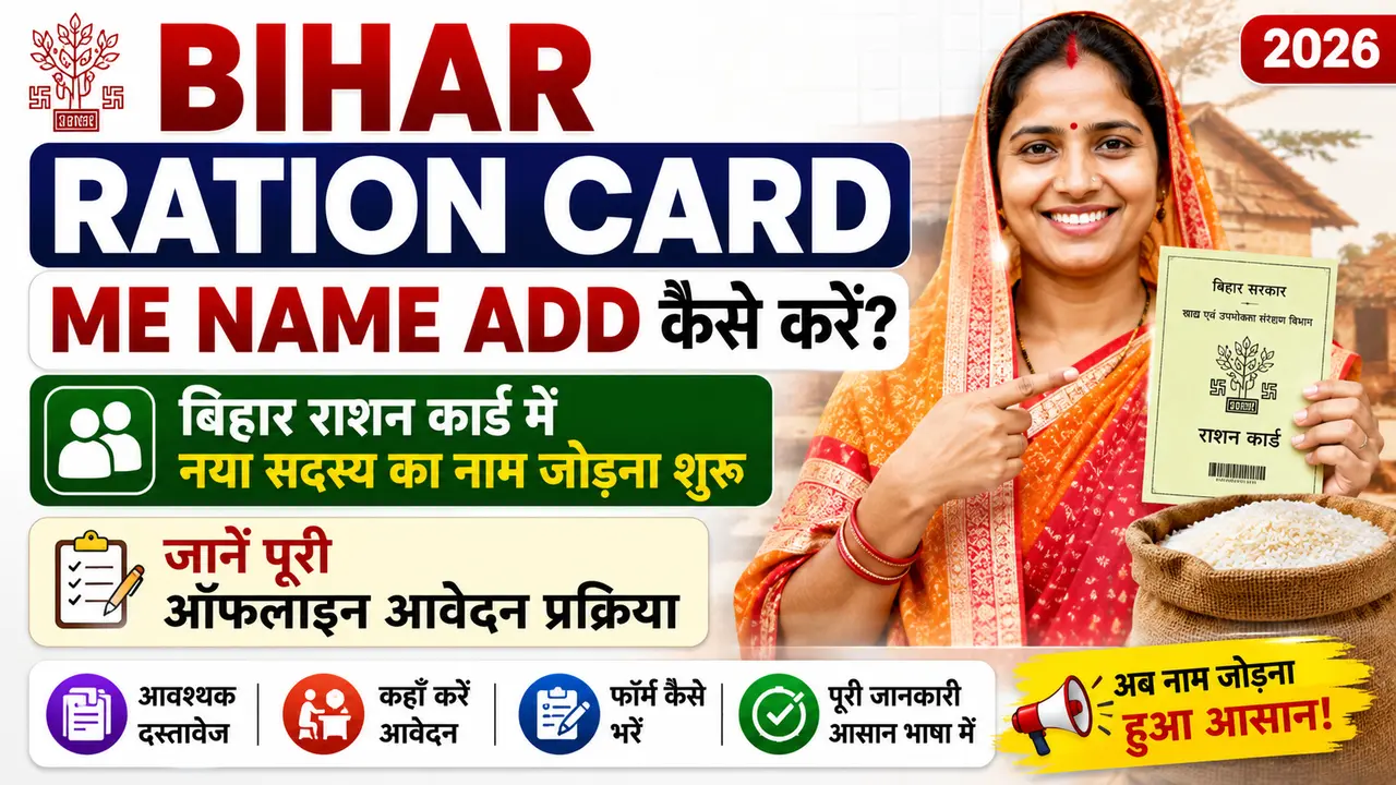 Bihar Ration Card Me Name Add Kaise Kare 2026